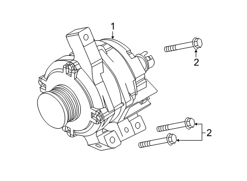 2012 Ford Edge Alternator Assembly Diagram for CT4Z-10346-A