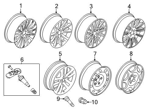 2014 Lincoln MKX Wheels Diagram