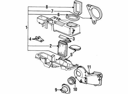 1993 Ford Ranger HVAC Case Diagram 2 - Thumbnail