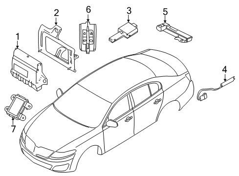 2015 Lincoln MKS Anti-Theft Components Diagram 2 - Thumbnail