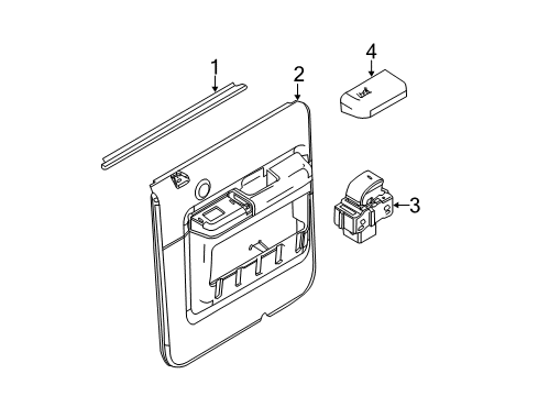 2012 Ford F-250 Super Duty Interior Trim - Rear Door Diagram 2 - Thumbnail