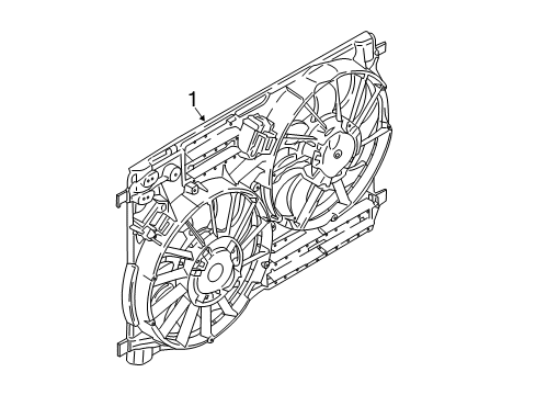 2017 Ford Focus Cooling System, Radiator, Water Pump, Cooling Fan Diagram 5 - Thumbnail