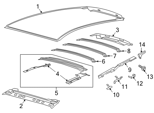 2021 Ford Escape Roof & Components Diagram 2 - Thumbnail