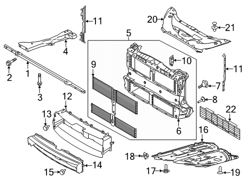 2022 Lincoln Corsair Radiator Support Diagram