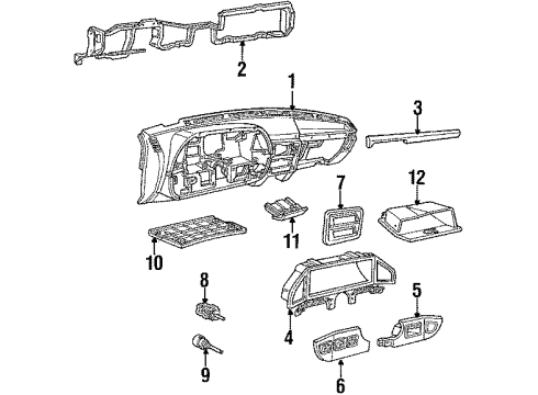 1990 Ford Bronco Switch - Dir. Indic/Warning Flasher Diagram for E7TZ-13341-A