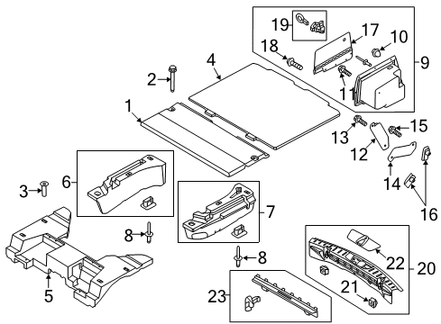 2013 Ford Police Interceptor Utility Interior Trim - Rear Body Diagram