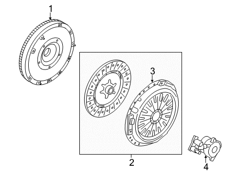 2014 Ford Fusion Clutch & Flywheel Diagram