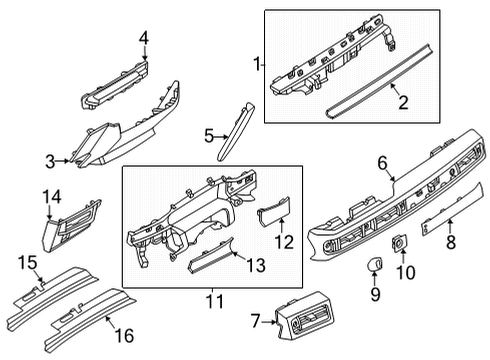 2022 Lincoln Nautilus PANEL - INSTRUMENT Diagram for MA1Z-58044D70-LA