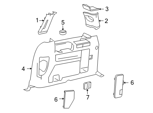 2004 Mercury Monterey Holder - Cup Diagram for F78Z-1613562-AAD