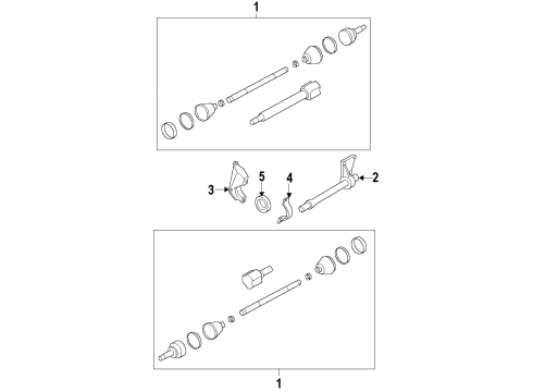 2011 Ford Focus Front Axle Shafts & Joints, Drive Axles Diagram