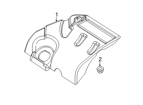 2014 Ford Mustang Engine Appearance Cover Diagram