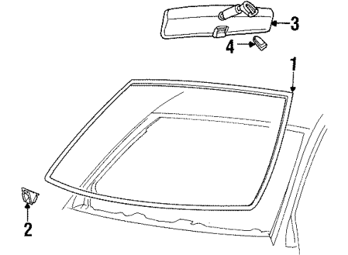 1992 Ford Crown Victoria Windshield Glass Diagram