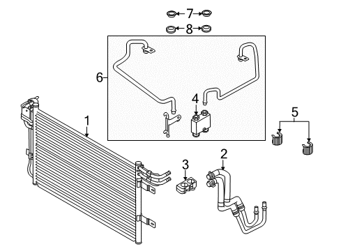 2012 Ford Taurus Tube - Oil Cooler Diagram for AG1Z-7R081-D