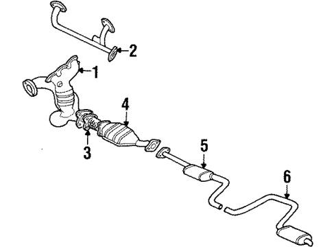 1997 Mercury Mystique Exhaust Manifold Diagram for F6RZ-5G232-AG