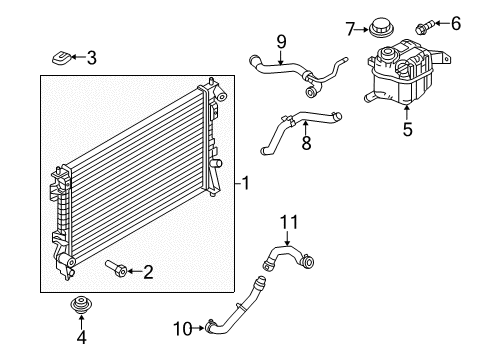 2019 Ford Explorer Radiator & Components Diagram 3 - Thumbnail