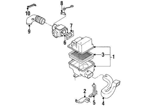 1991 Mercury Capri Filter Assembly Fuel Diagram for E9GY9155GA