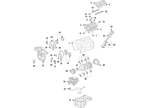 2022 Ford F-150 Engine Parts & Mounts, Timing, Lubrication System Diagram 8 - Thumbnail