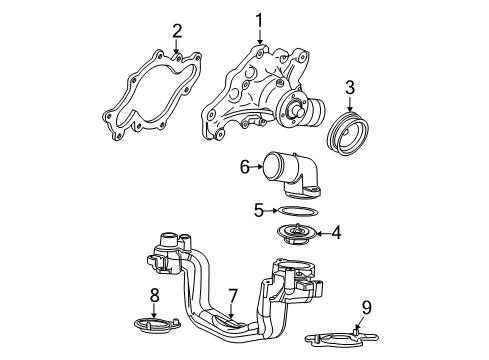 1999 Ford F-350 Super Duty Water Pump Diagram 2 - Thumbnail