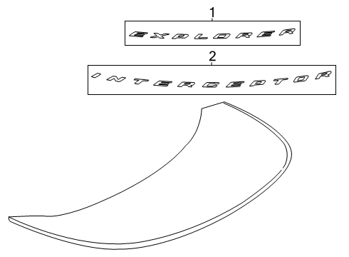 2020 Ford Police Interceptor Utility ORNAMENT - TRIM PANEL Diagram for LB5Z-5442528-A