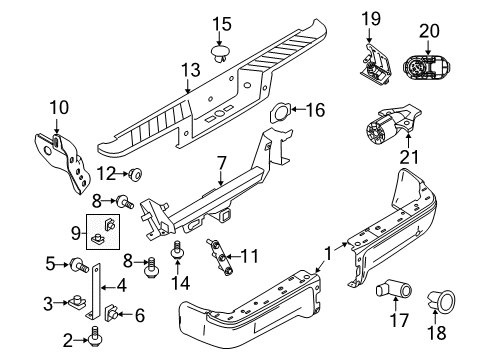 2012 Ford F-150 Rear Bumper Diagram