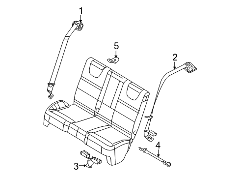 2011 Ford Focus Rear Seat Belts Diagram