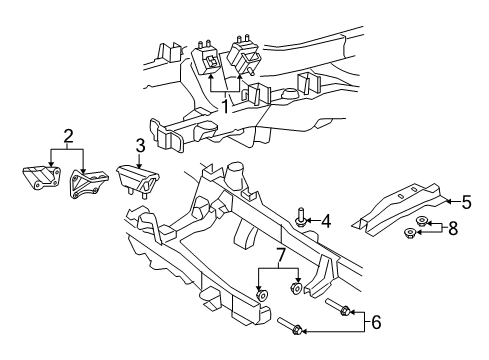 2003 Ford Ranger Bracket Diagram for 2L5Z-6031-AA