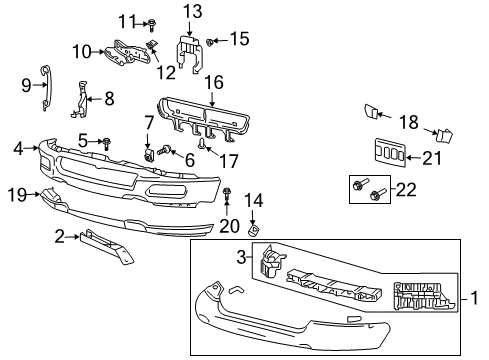 2005 Ford F-150 Front Bumper Diagram