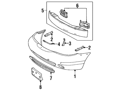 1998 Ford Contour Cover Diagram for F8RZ-17757-HA