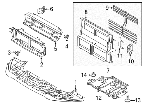 2016 Ford Transit Connect Splash Shields Diagram 1 - Thumbnail