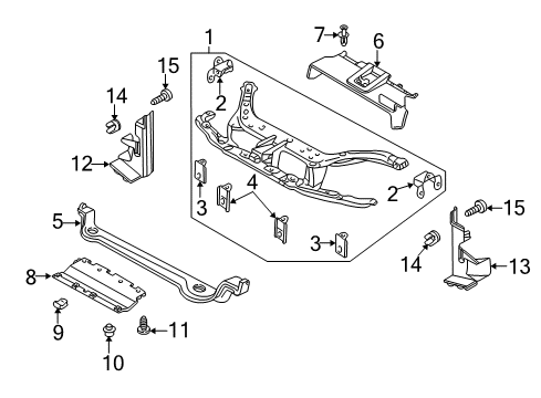 2006 Ford Focus Radiator Support Diagram