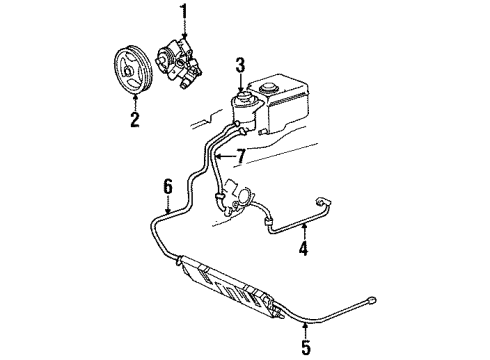 1995 Lincoln Continental Hose Assembly Diagram for F5OY-3A719-A