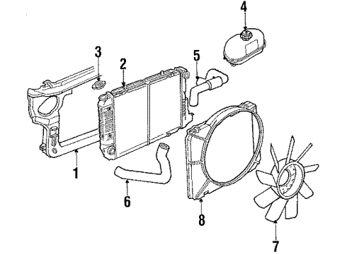 1987 Lincoln Mark VII BRACKET Diagram for E6SZ8A193A