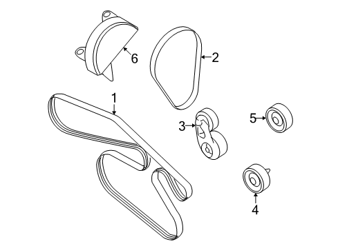 2006 Lincoln Zephyr Belts & Pulleys Diagram