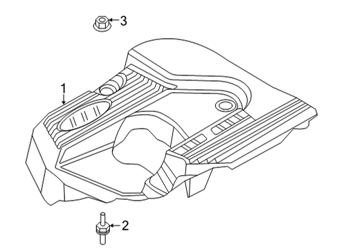 2020 Ford Explorer Engine Appearance Cover Diagram