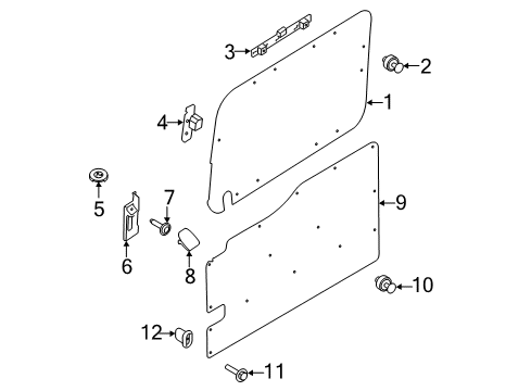 2018 Ford Transit-150 Interior Trim - Side Loading Door Diagram 5 - Thumbnail