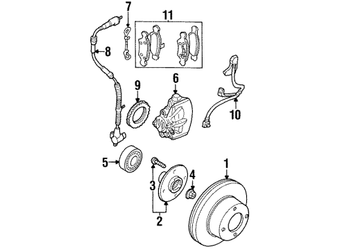 2000 Mercury Cougar Front Brakes Diagram