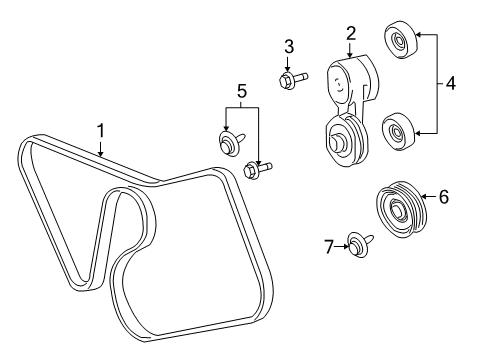 2006 Ford Mustang Belts & Pulleys, Maintenance Diagram 2 - Thumbnail