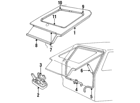 1988 Ford Escort Nameplate Diagram for E8FZ-5842528-C