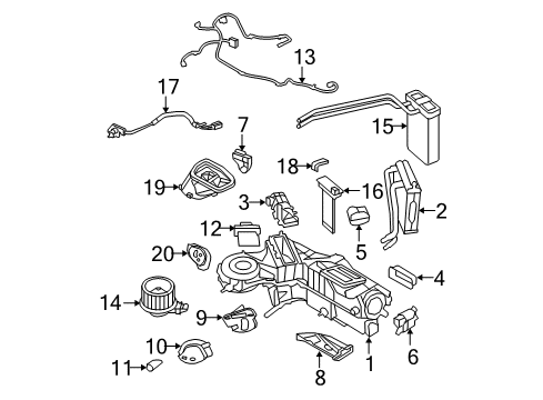 2009 Ford F-250 Super Duty Heater Core & Control Valve Diagram 2 - Thumbnail