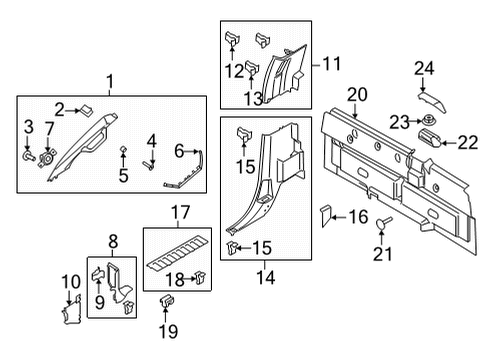 2021 Ford F-150 Interior Trim - Cab Diagram 7 - Thumbnail