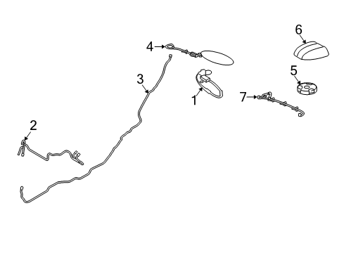 2012 Ford Taurus Wire Assembly - Aerial Diagram for AG1Z-14C142-A