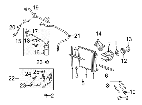 2007 Ford Explorer Sport Trac Bracket - Compressor Diagram for 1L2Z-19E708-AA