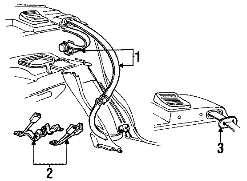 1996 Ford Taurus Seatbelt Assembly Diagram for F6DZ5461203AFZ