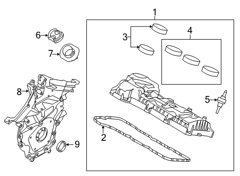 2014 Ford Explorer Valve & Timing Covers Diagram 3 - Thumbnail