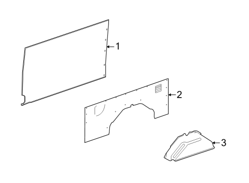 2023 Ford E-Transit Interior Trim - Side Panel Diagram 2 - Thumbnail