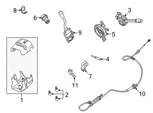 2008 Lincoln Town Car Anti-Theft Components Diagram