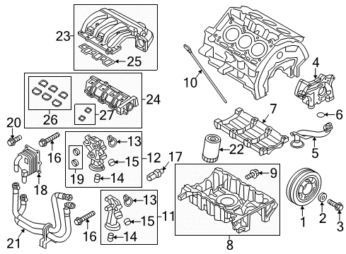 2019 Ford Explorer Engine Parts & Mounts, Timing, Lubrication System Diagram 2 - Thumbnail