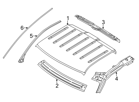 2013 Ford F-150 Weatherstrip Diagram for 9L3Z-1551223-A