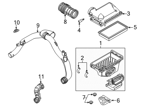 2015 Ford Flex Filters Diagram 1 - Thumbnail