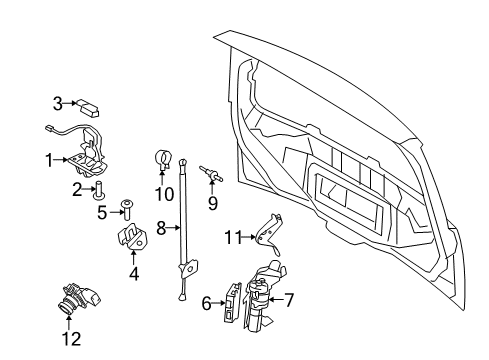 2010 Ford Flex Lift Gate Diagram 2 - Thumbnail